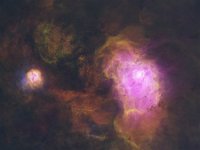 M20 Nostars  Trifid and Lagoon nebulas