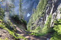  Looking down from Headlee Pass
