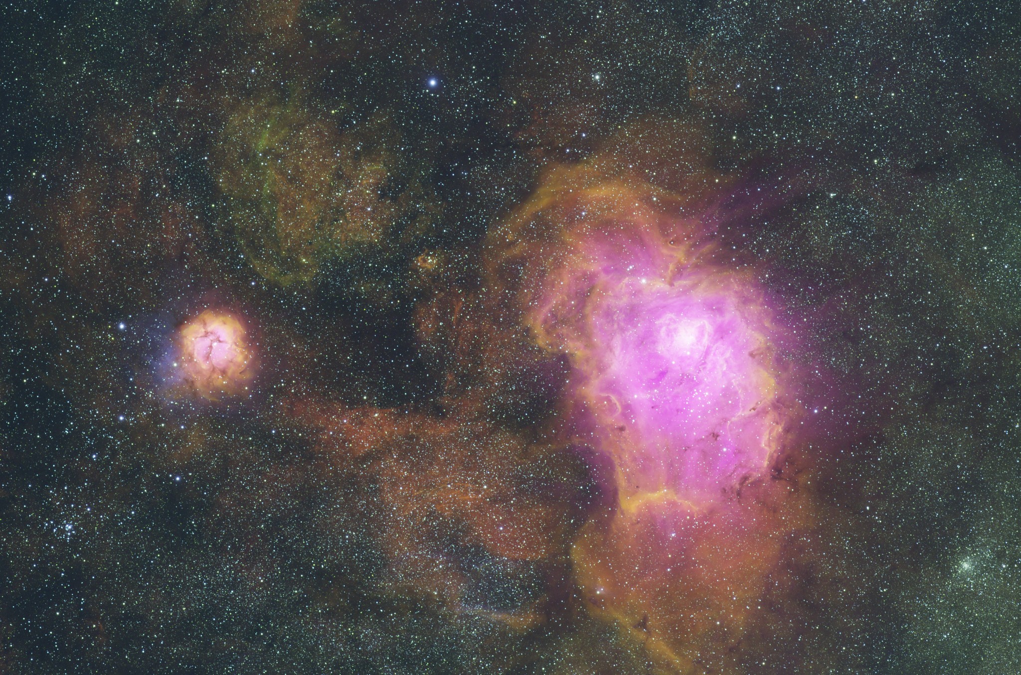 (M20 & M8 ) Trifed & Lagoon Nebula